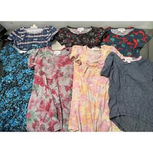 LuLaRoe Dress Lot 7 Pieces & Irma Shirt Mae Carly Adeline Toddler Size 2